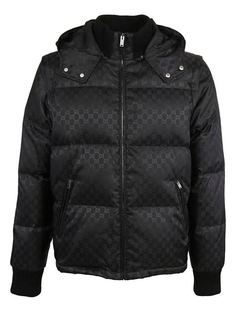 gucci coat black|Gucci winter jacket sale.